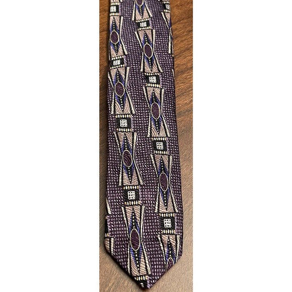 Stafford Executive, Purple, 100% Imported Silk, Men’s Neck Tie, Made In Usa - Picture 6 of 9